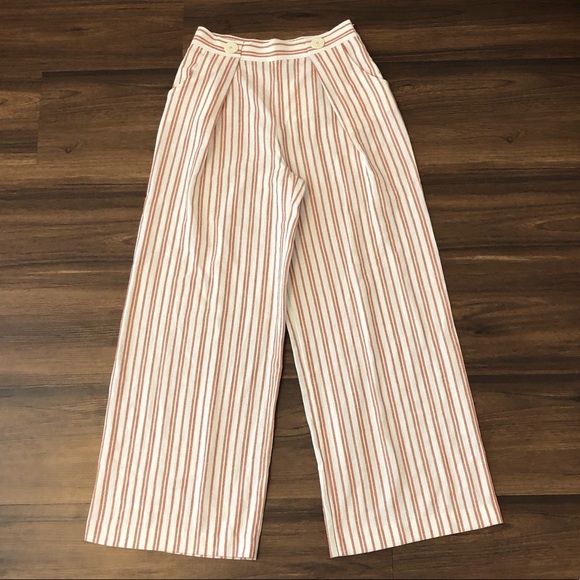NWT Zara Striped Palazzo Trousers - Picture 2 of 8